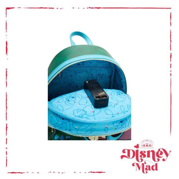 Lilo & Stitch Christmas Lights Stitch Light-Up Mini Backpack BoxLunch Exclusive Loungefly Disney Lilo & Stitch Christmas Lights Stitch Light  main image 2