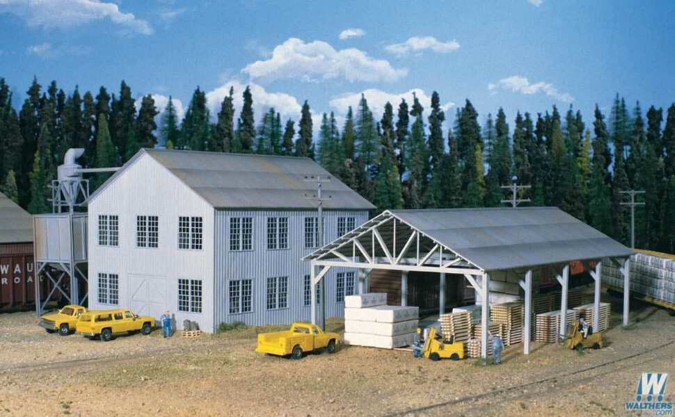 Walthers Cornerstone Ho Planing Mill And Shed Kit Mill 6 X 8in 15 2 X 20 3cm Ebay