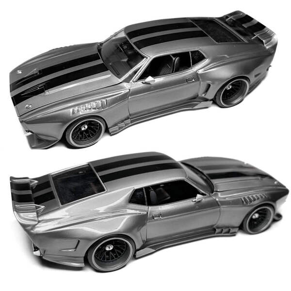 1971 Mustang Boss 351 1:18 ダイキャストモデル 1971 Ford Mustang BOSS 351 Grabber Blue Diecast Model Car | Sunstar