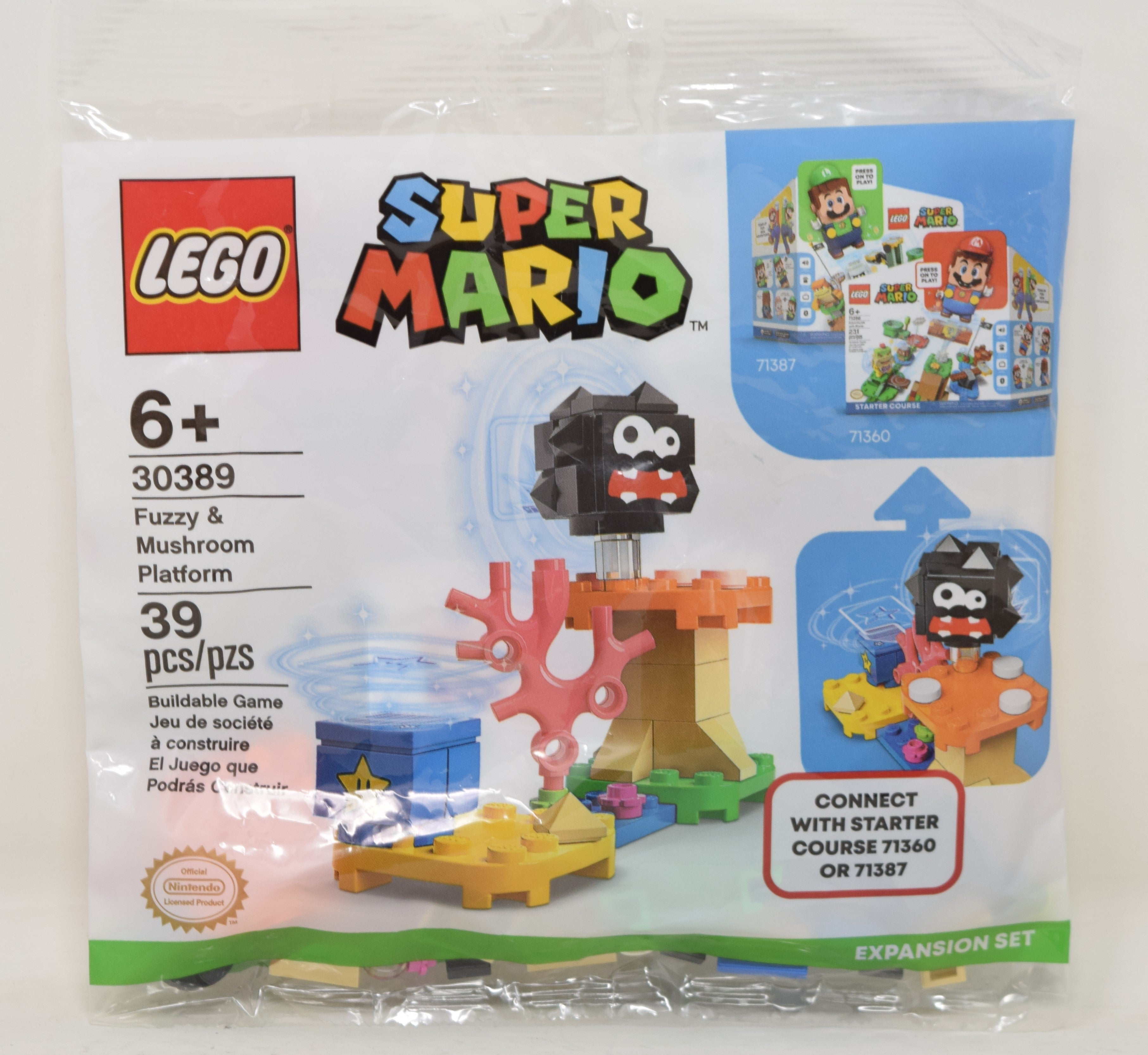 Lego Super Mario Bros Fuzzy Mushroom Platform Expansion Set 30389 New | eBay