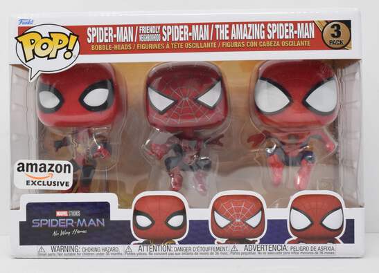 Spider-Man Amazing Friendly Funko Pop 3 Pack Amazon Vinyl
