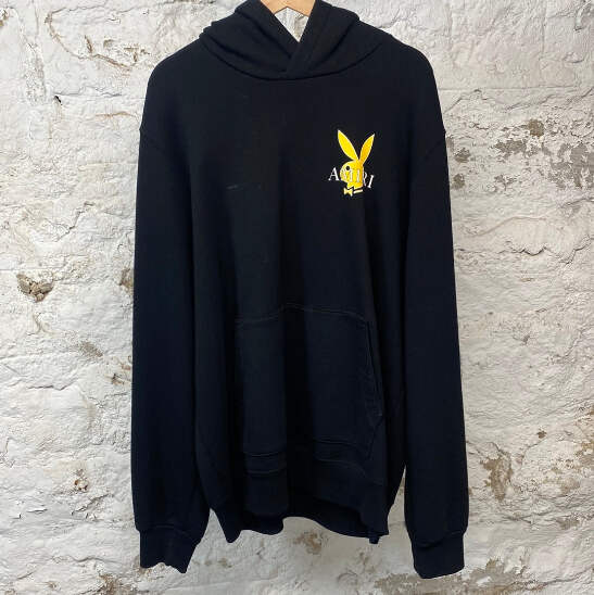 Amiri Playboy Yellow Black Hoodie Sz XL | eBay