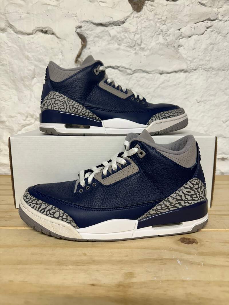 Air Jordan 3 ダークブルー/グレー 8 Air Jordan 3 Georgetown Sz 8 | eBay