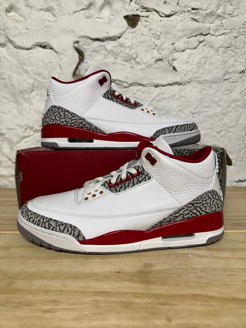シューズ(男性用) NIKE Air Jordan 3 Retro Cardinal Red Air Jordan 3 Retro 'Cardinal Red' Men's Size 11.5 BRAND NEW