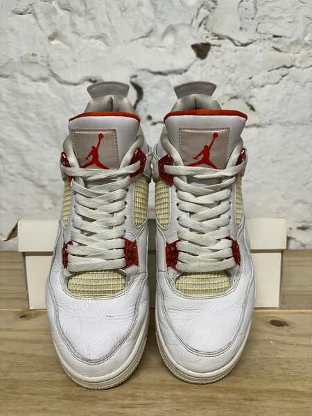 Air Jordan 4 Retro Orange Metallic Men's Size 10.5 Pre-owned