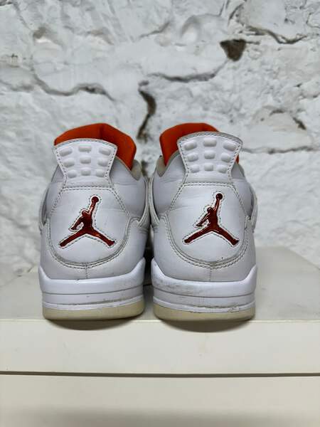 Air Jordan 4 Retro Orange Metallic Men's Size 10.5 Pre-owned