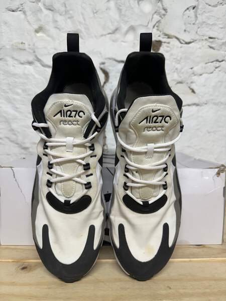 Nike Air Max 270 React 'Oreo' Men's Size 13 Pre-owned Sneakers