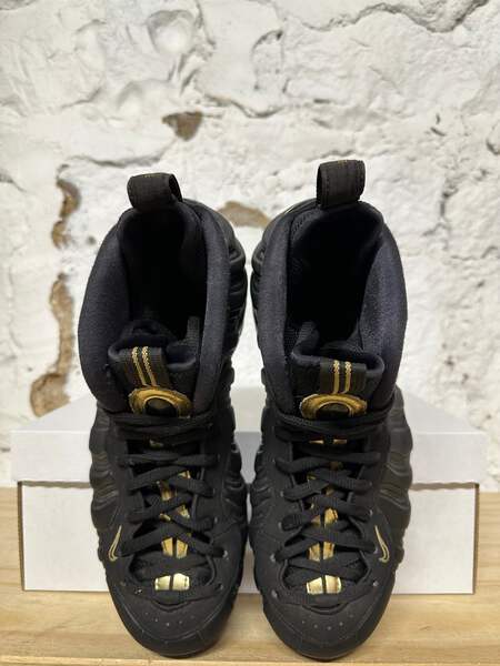 Nike Air Foamposite Pro Black Metallic Gold Sz 8.5 Pre-owned