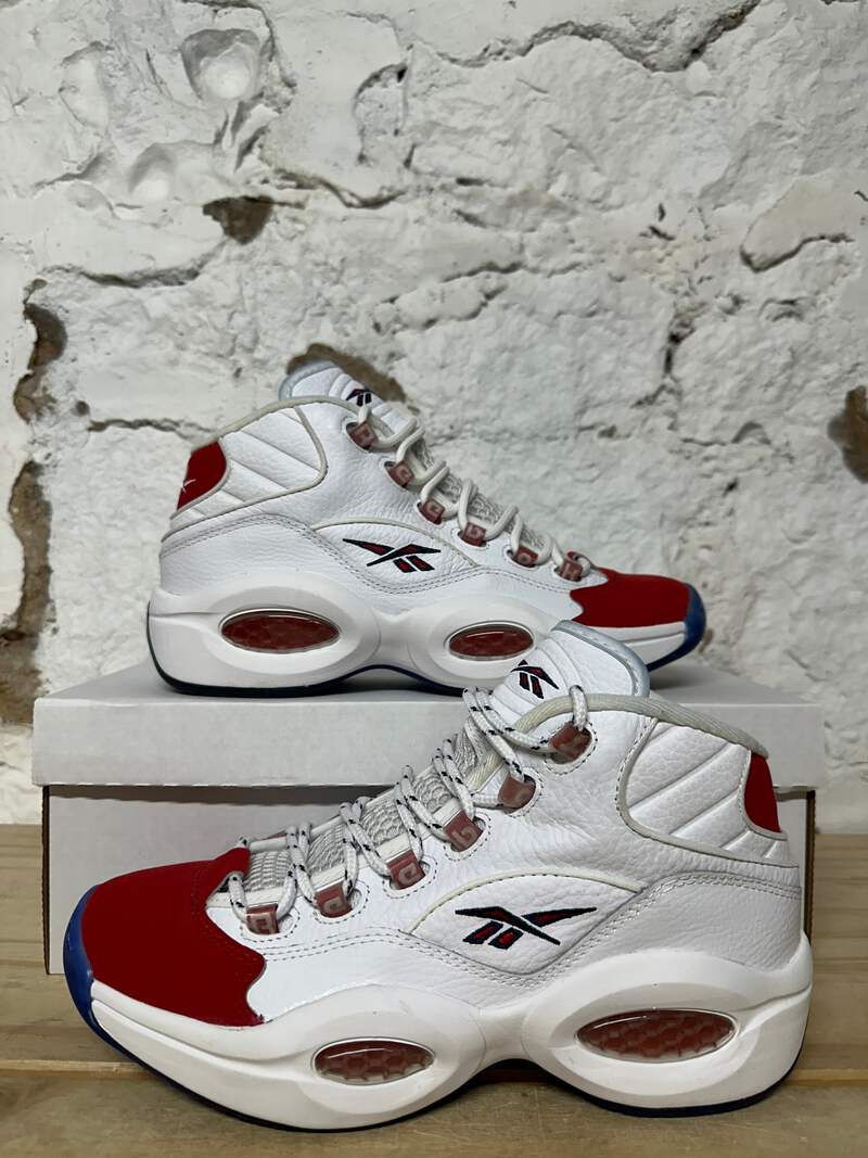Reebok Question Mid 'Red Toe' 25th Anniversary Size 8 Pre-owned