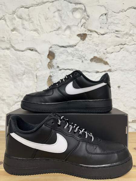 Nike Air Force 1 Low Supreme 'Black White Size 9.5 Pre-owned