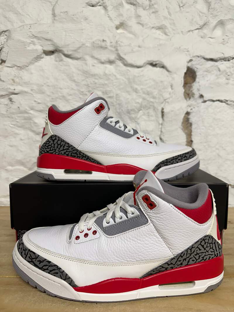 Air Jordan 3 Retro 'Fire Red' Men's Size 9.5 Pre-owned Sneakers