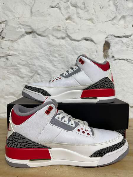 Air Jordan 3 Retro 'Fire Red' Men's Size 9.5 Pre-owned Sneakers