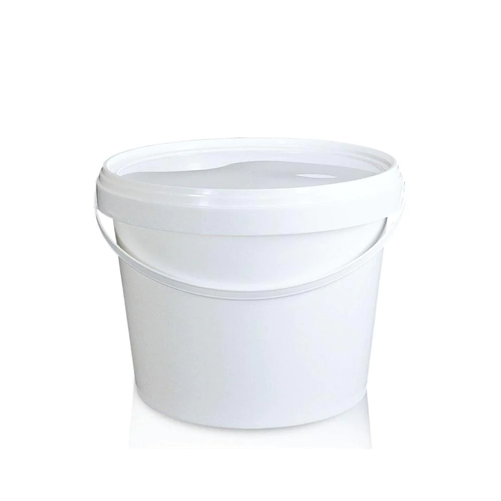 Bulk 10x 2L Buckets Plastic Empty White 