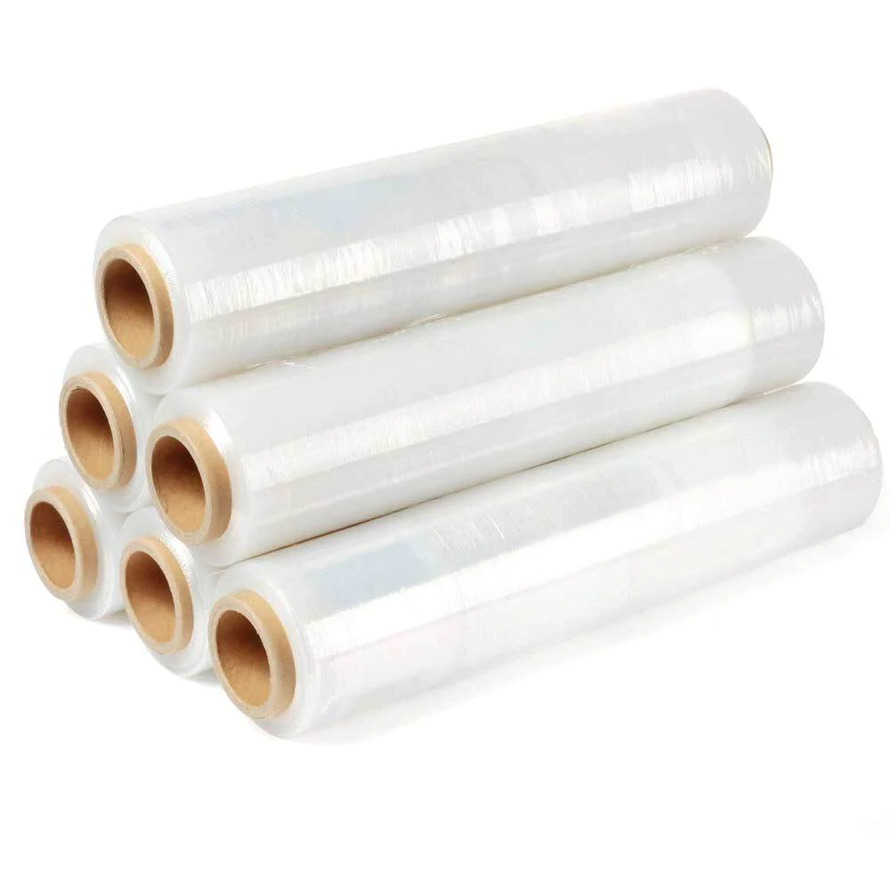 6x Clear Pallet Wrap Eco Plastic Rolls 