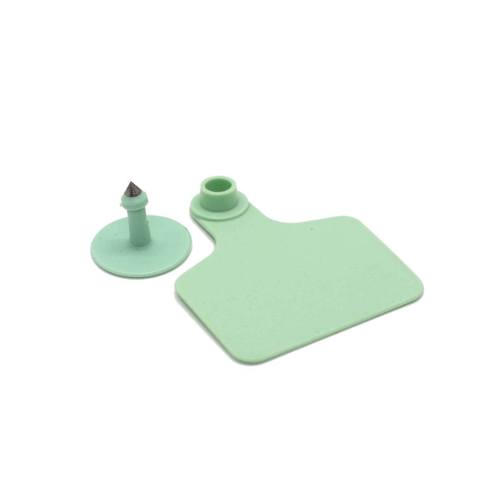 100x Cattle Ear Tags 5x4cm Set Cow Sheep Goat Green Small Blank Livestock Label