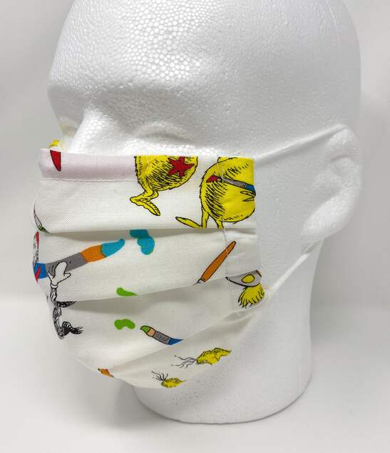 Cat In The Hat Face Mask Pleated Nose Wire Filter Pocket Filters Included Ebay