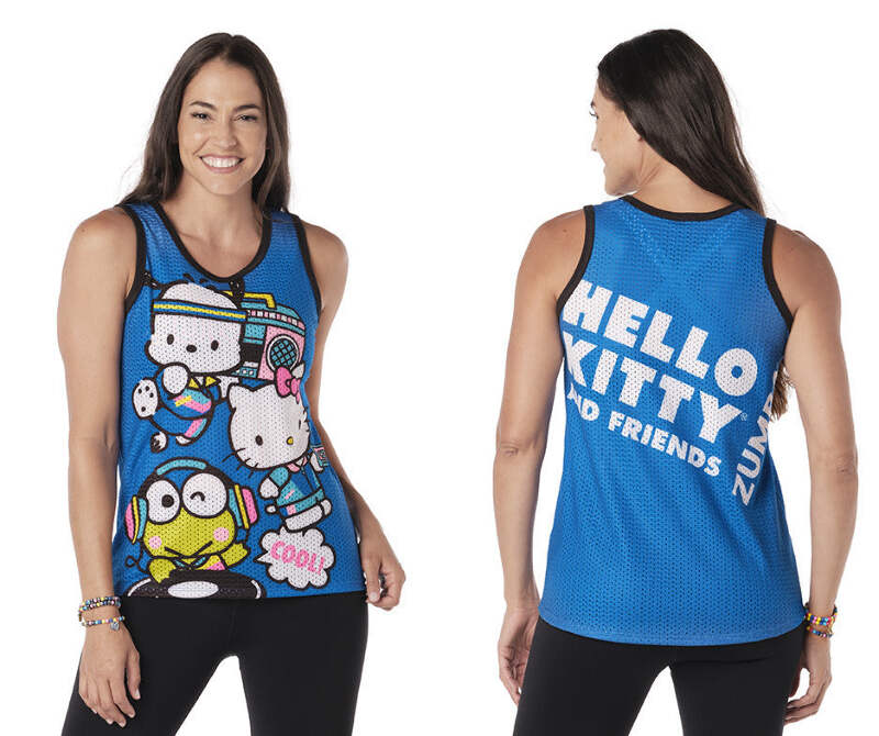新作♪Zumba X Hello Kitty & Friends Tank Zumba X Hello Kitty & Friends Tank Top - White ~ XS S M L XL