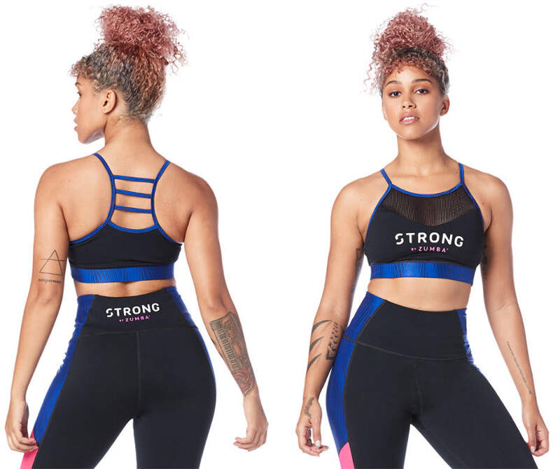 Strong By Zumba Don T Miss A Beat High Neck Bra Bold Black