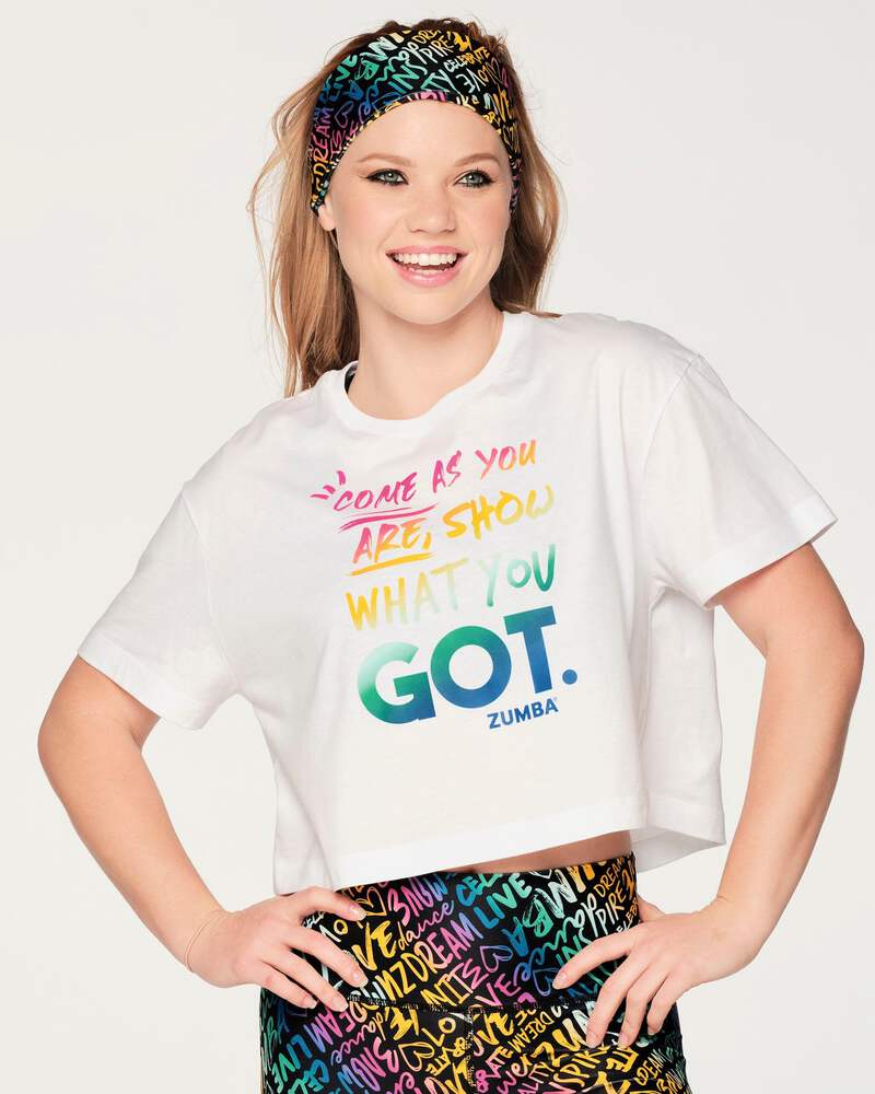 Zumba Unite Crop Top - Wear It Out White Z1T000617 | eBay