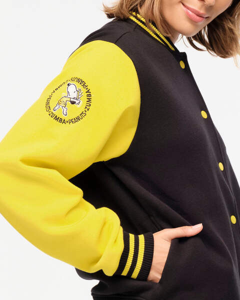 Zumba X Peanuts Varsity Jacket - Bold Black Z1T000771 | eBay