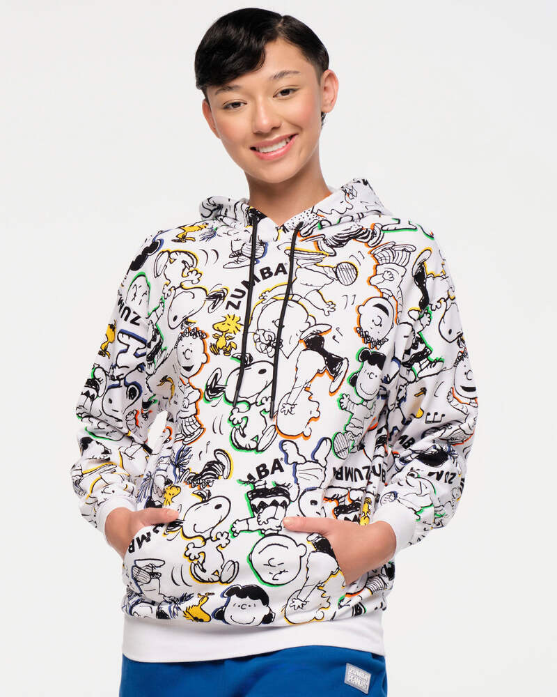 フィットネストップス Zumba X Peanuts Men's Basketball Tank Wear It Out White Zumba X Peanuts Unisex Pullover Hoodie - Wear It Out White