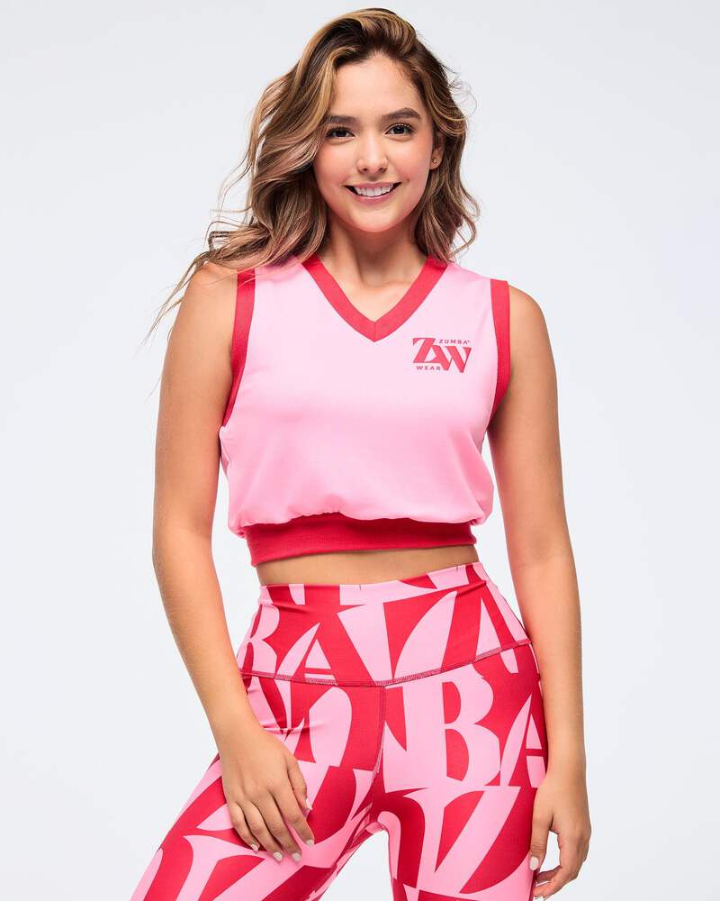 新作♪ズンバ Zumba Haus Crop Vest - Pink-A-Boo Zumba Haus Crop Vest - Pink-A-Boo Z1T000819 | eBay