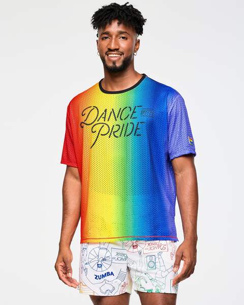 レゲエ MASH UP MASH UP POLLY T / Heavenless Zumba Boxy Mesh Top With Side Slits - Rainbow Z1T000928 | eBay