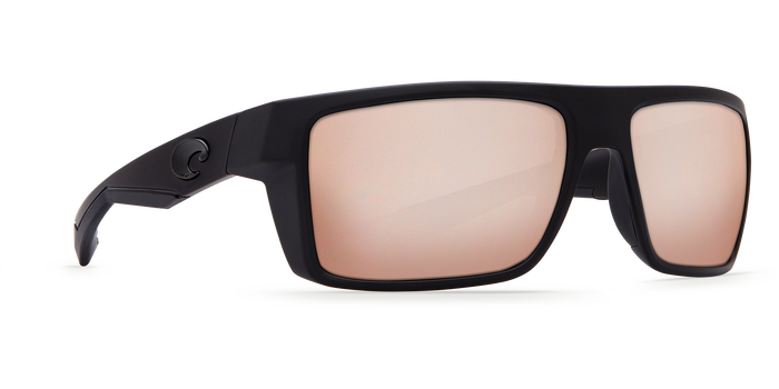 Costa Del Mar Motu Sunglasses 580P Blackout Frame W// Silver Sunrise Lens