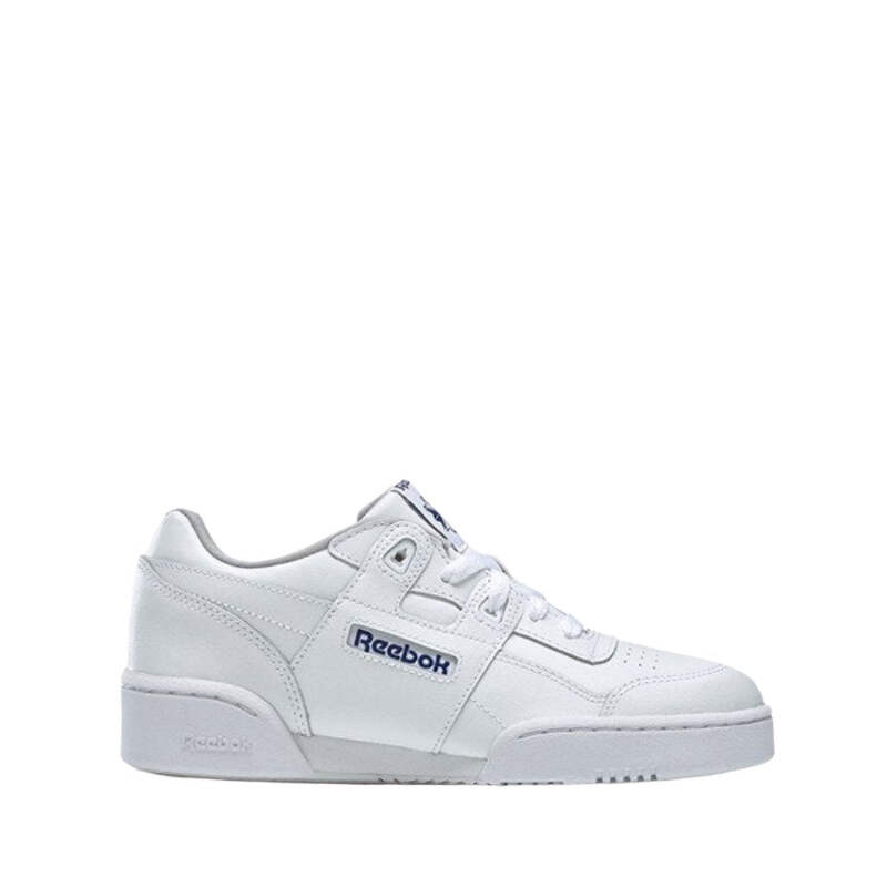 Reebok Workout Plus Junior Footwear Trainers White Blue Ebay