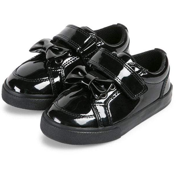 black patent leather infant shoes