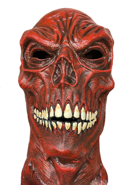 世紀末 MASK FIGURE “JAGI Ver.Red” Gigaku Mask, Japan 19th Century — Antique & Art Exchange