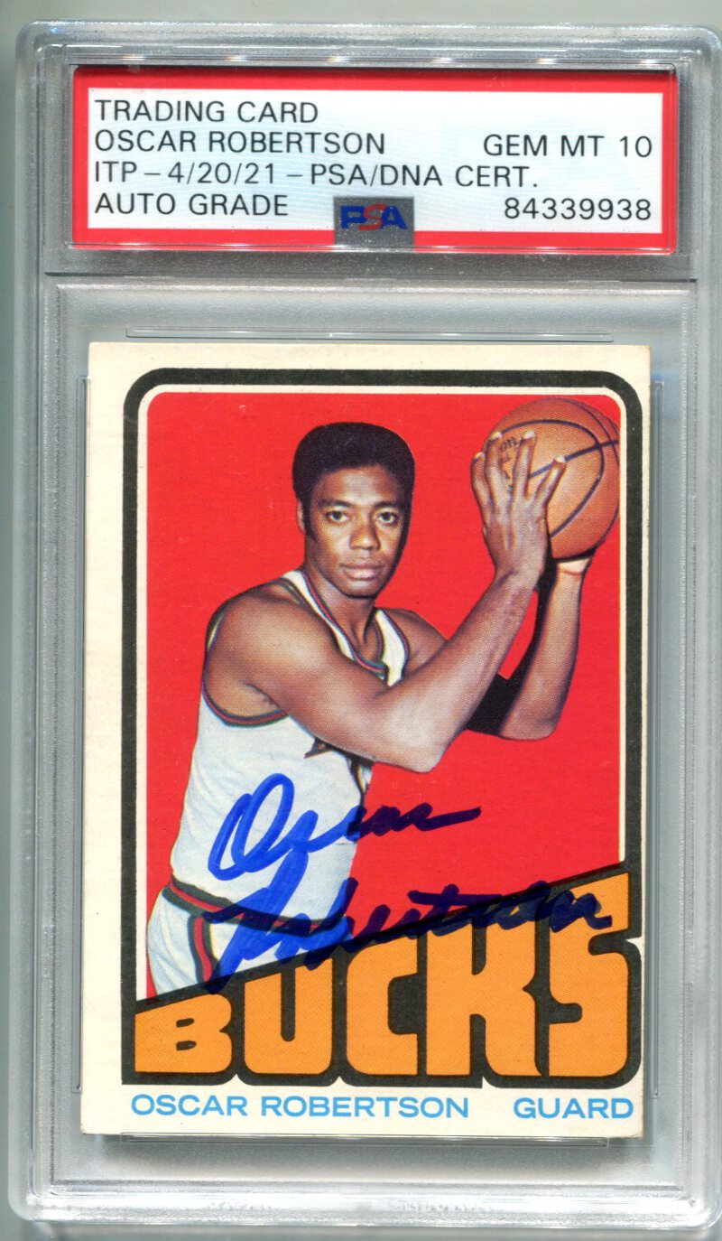 topps メモリアルカード　16/25 Oscar Robertson 1968 Topps #25 (PSA GEM MT 10 Auto) Card | eBay