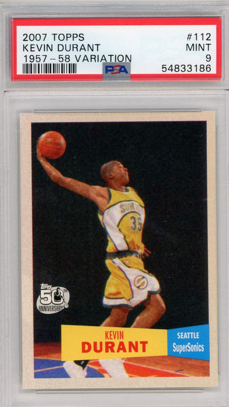 【希少】 2007 TOPPS 1957-58 VARIATION RC Kevin Durant 2007 Topps 1957-58 Variation PSA MINT 9 RC | eBay