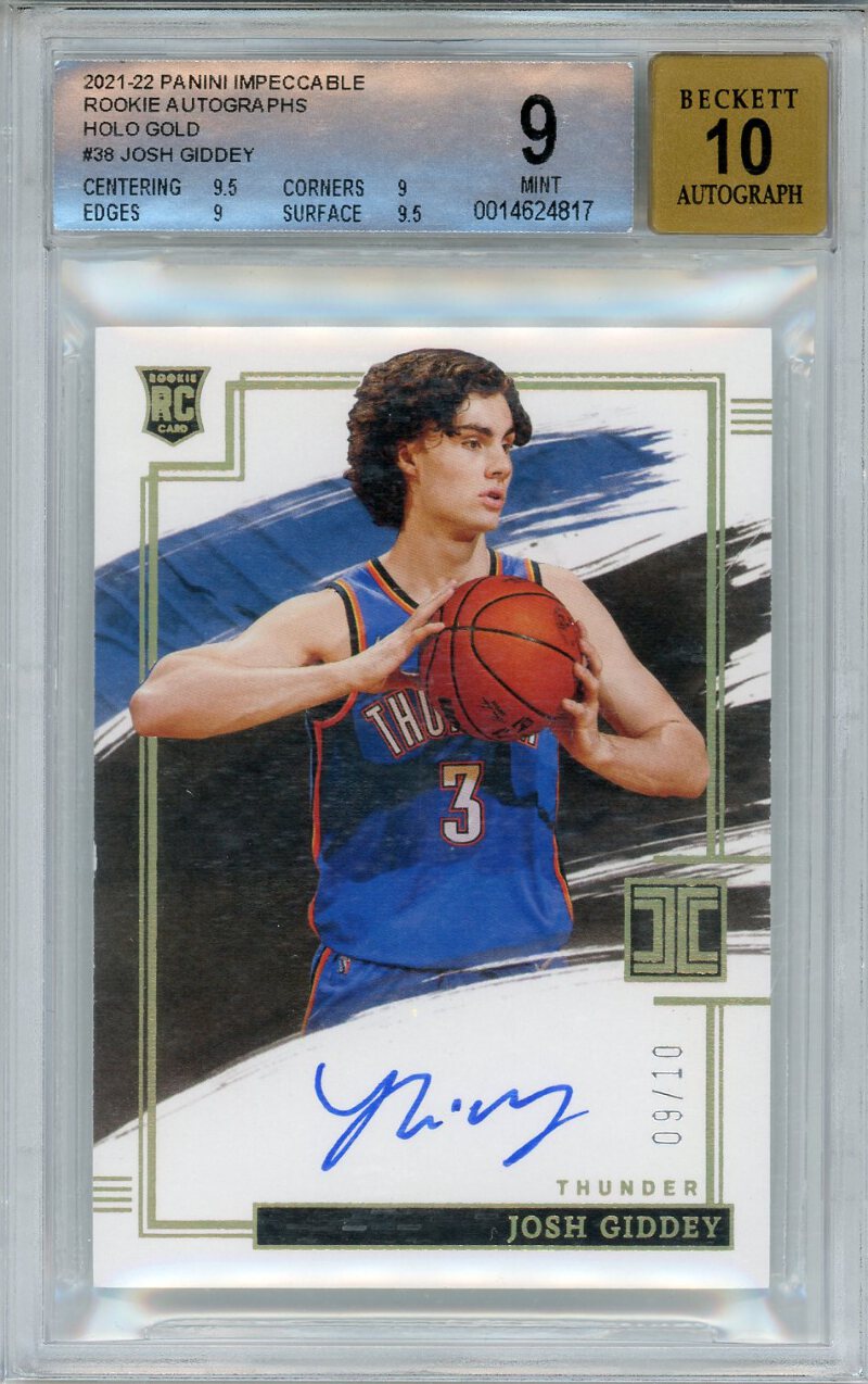2021-22 Josh Giddey Origins Auto RC Rookie Silver Ink On