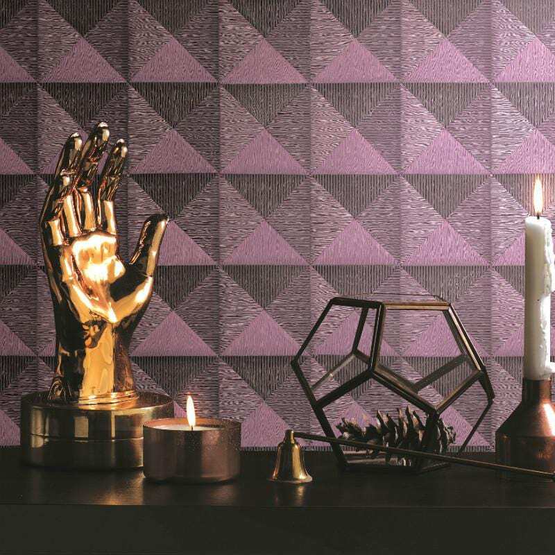 Purple 3d Effect Metallic Textured Wallpaper Ba220066 Ebay