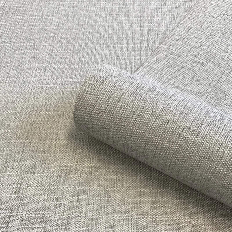Giorgio Luxury Silver Grey Fabric Effect Textured Plain Wallpaper