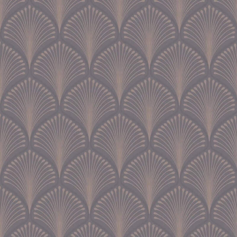Layla Charcoal And Rose Gold Art Deco Fan Wallpaper Paste The Wall Vinyl Gv3102 Ebay