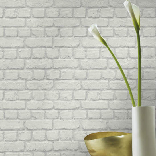 Rasch Grey Brick Wallpaper Modern Urban Bricks 226713 Ebay 10.05m (32.9 ft) long x 53cm (21in) wide. ebay