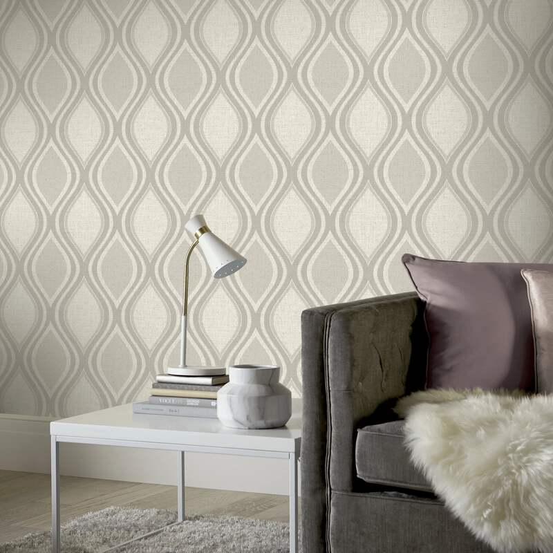 Arthouse Modern Taupe Curve Wallpaper Heavy Vinyl By Arthouse 295102 Ebay You can give a room the touch up it needs with some cheap wallpaper from b&m's extensive. arthouse