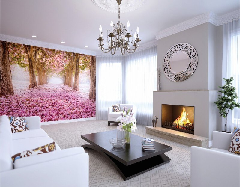 Yonder Pink Flower Blossom Forest Wall Mural Paste The Wall Wals0125 Ebay Pink bloom romantic blossom background roses romance rose vintage. gbp
