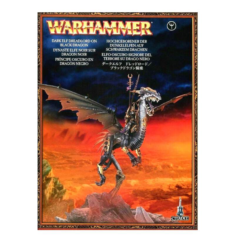 Dreadlord on Black Dragon Sorceress Dark Elf Warhammer Age of