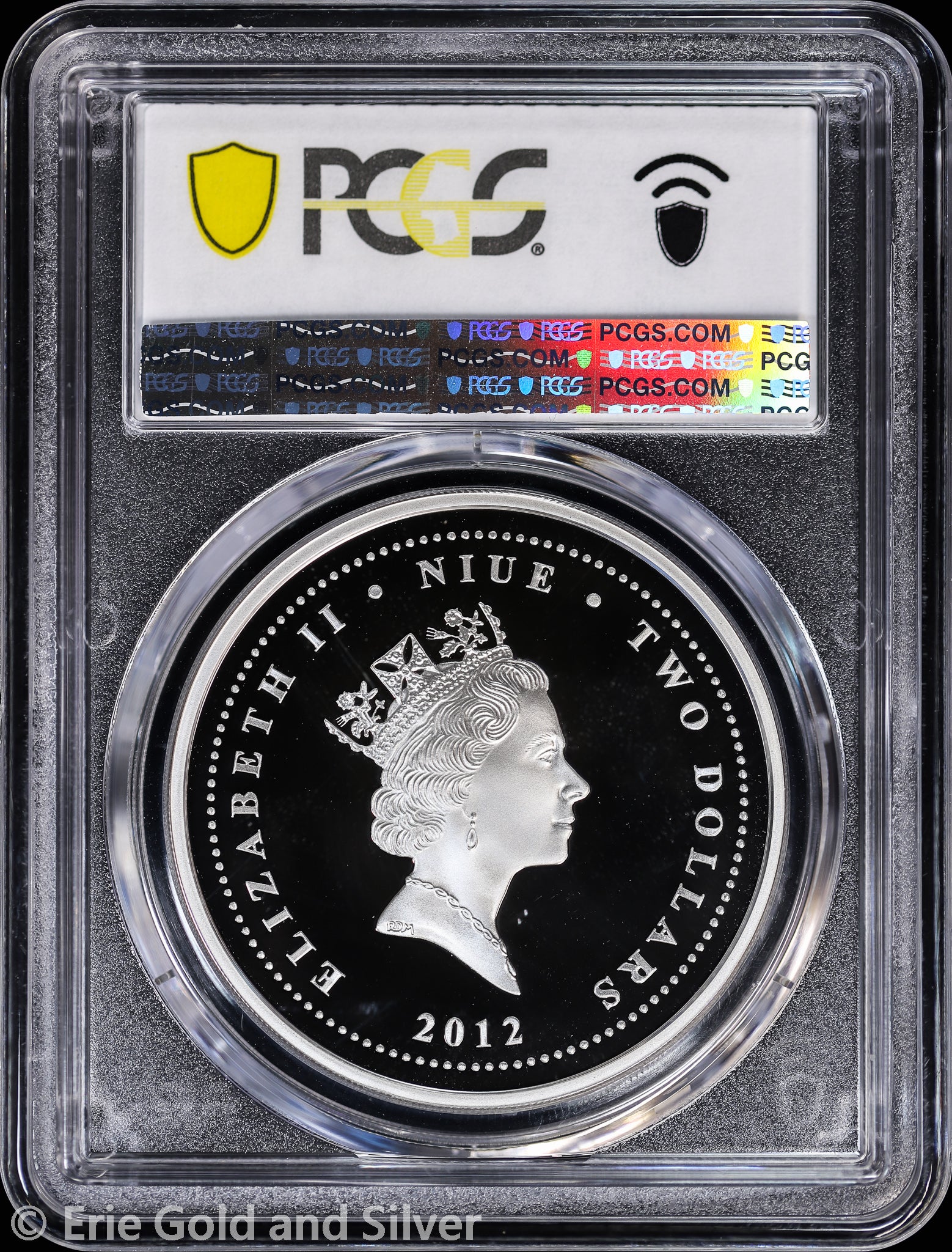 2012 $2 Niue 1 oz Silver Proof Feng Shui Koi Fish PCGS PR 70 DCAM