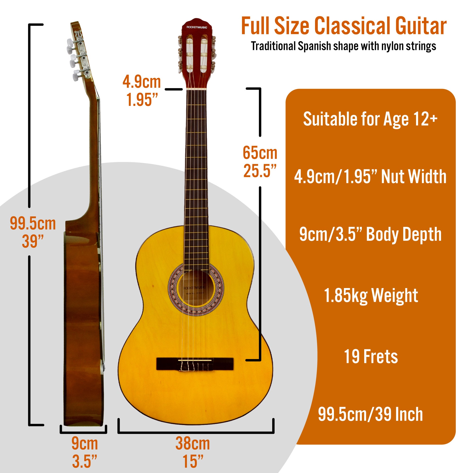 Classical Guitar Full 4/4 Size XF Starter Pack with Nylon Classical Guitar Full 4/4 Size XF Starter Pack with Nylon