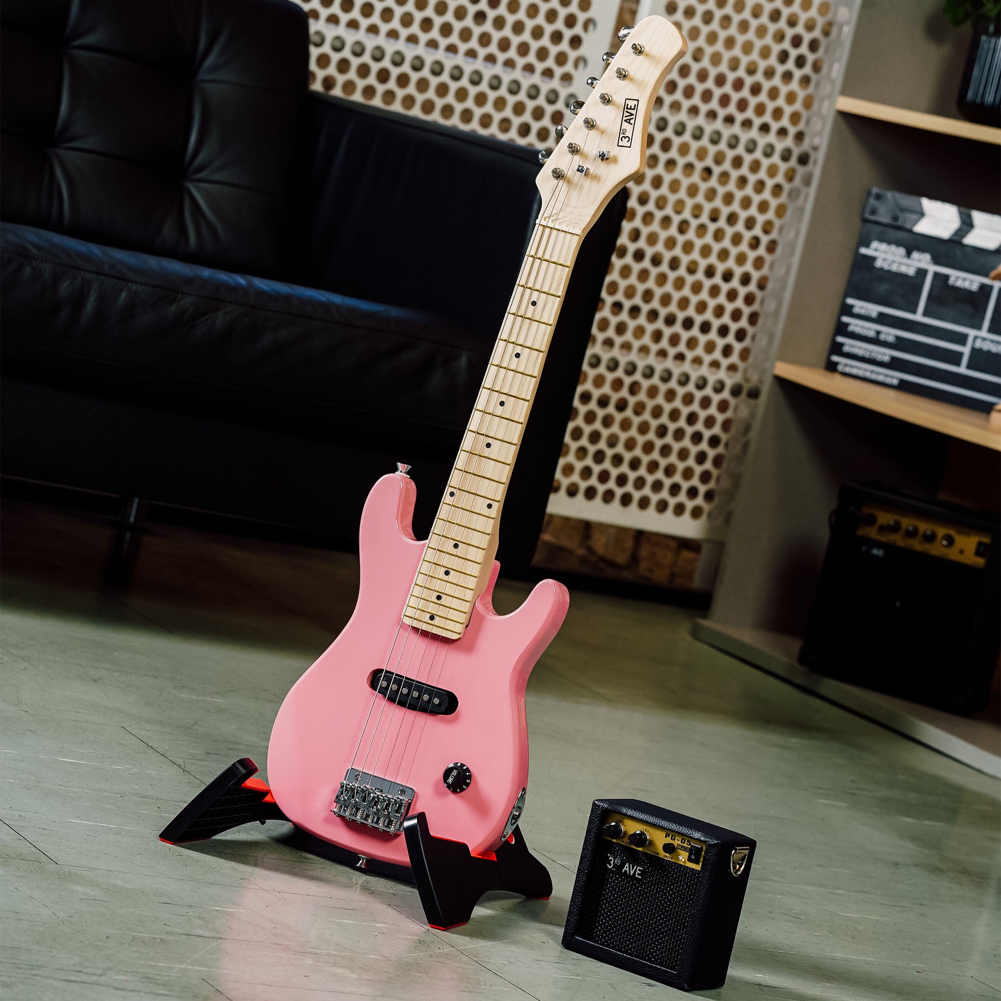 ギター　キッズ Kawasaki Kids Toy Guitar Electronic Music Toys Red vintage
