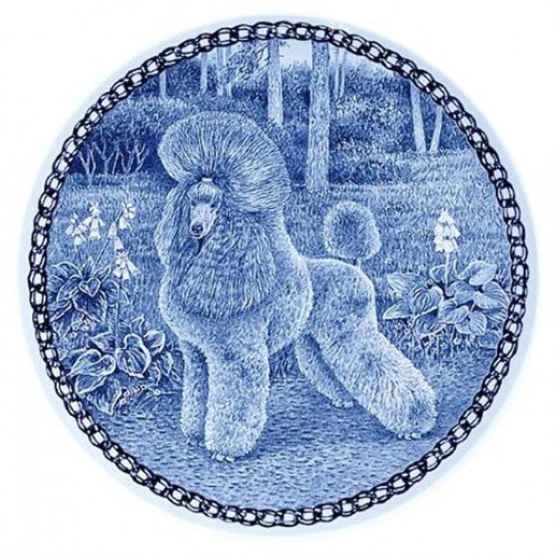 Miniature Poodle Dog Plate Made In Denmark From The Finest European Porcelain Ebay