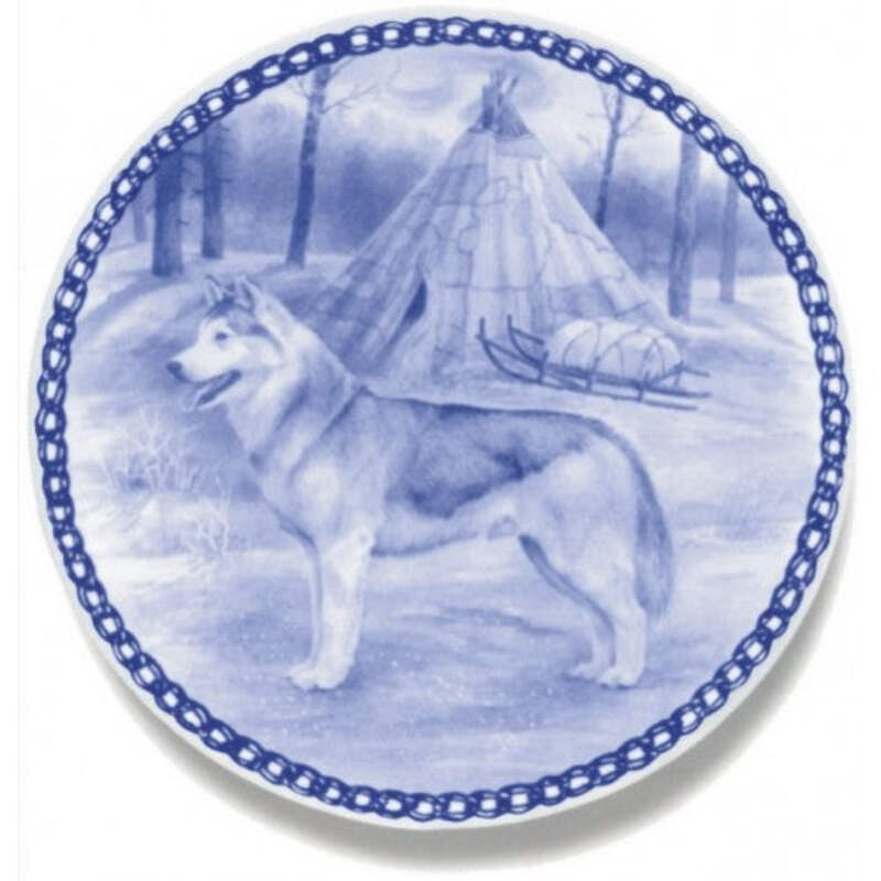 Siberian Husky Dog Plate Made In Denmark From The Finest European Porcelain Ebay