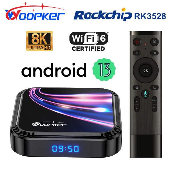 TV Box Android 13.0 Media Player RK3528 Quad-Core 64bit Cortex-A53 8K Video  Wifi6 BT5.0 Android 13 Set Top Box X88 Pro 13