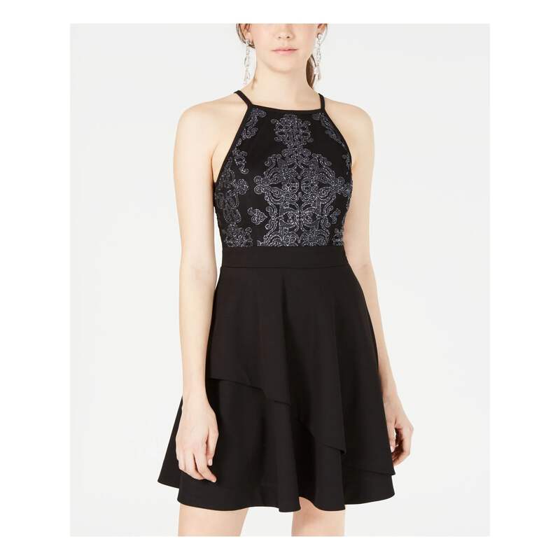speechless juniors embellished fit & flare dress $69 Speechless Women's Juniors' Green Embellished Cutout Mini Dress Size US  9