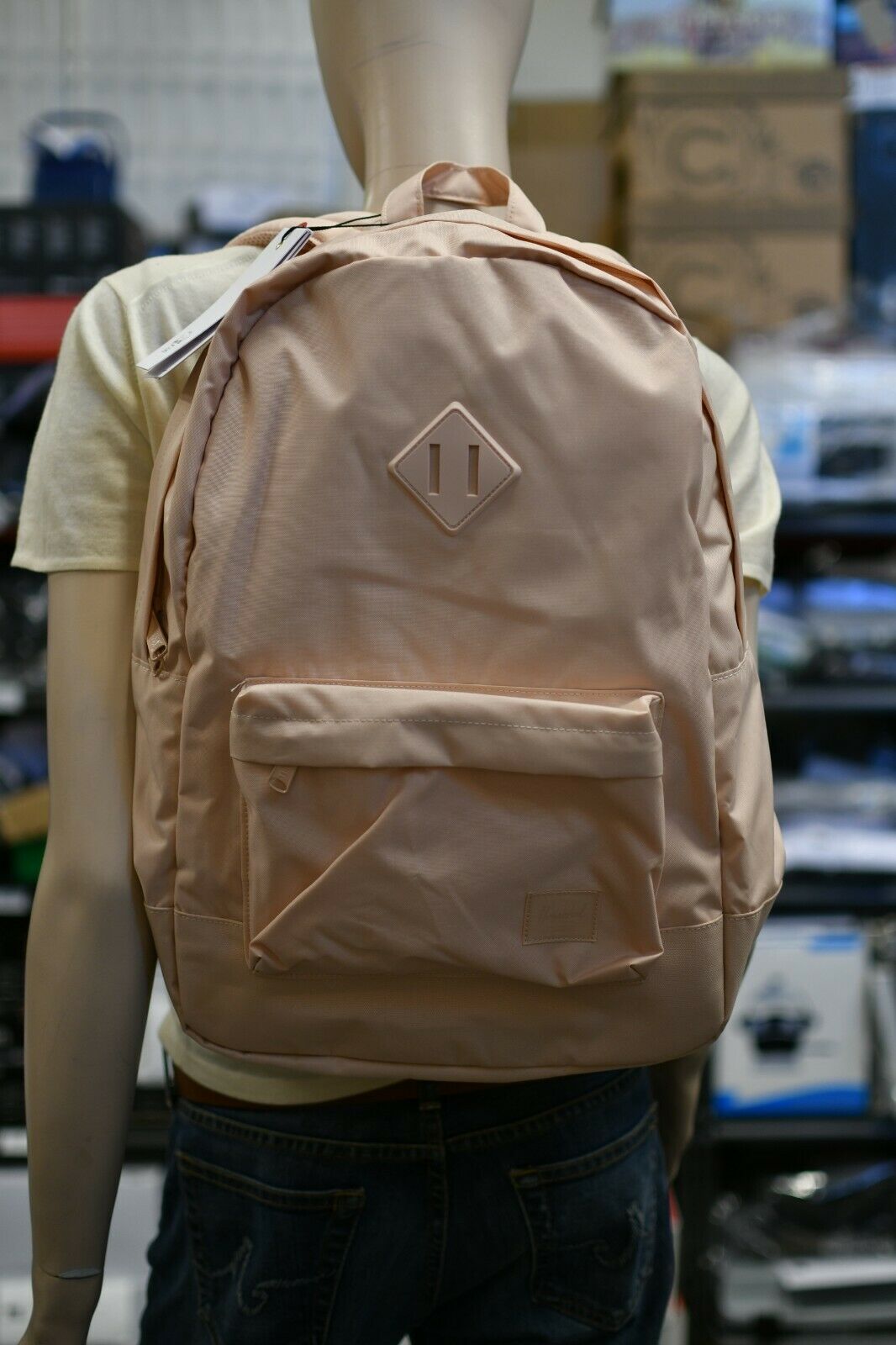 light pink herschel backpack