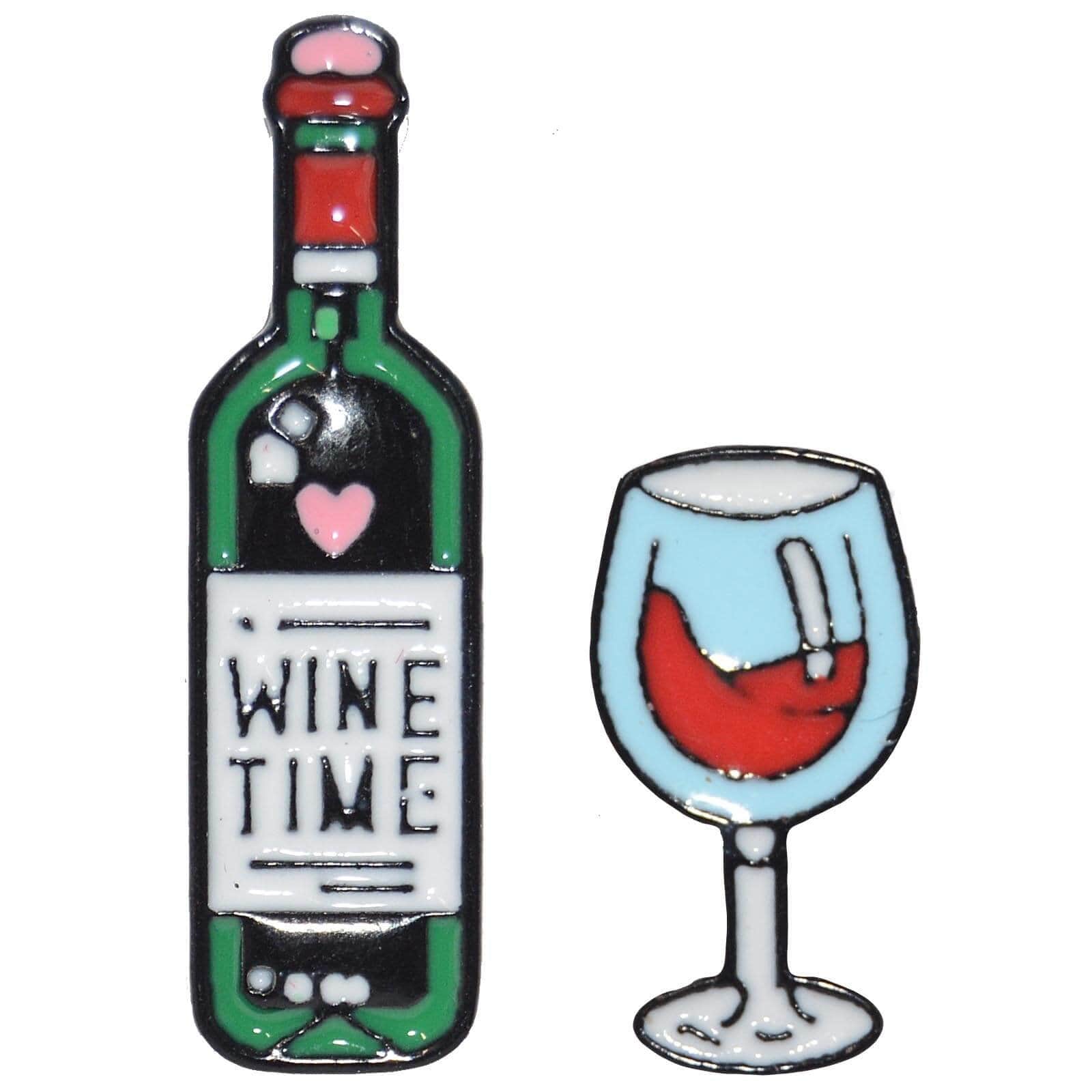 Wine Time Enamel Pin Badge Pin Up Alcohol Badge Brooch Drink